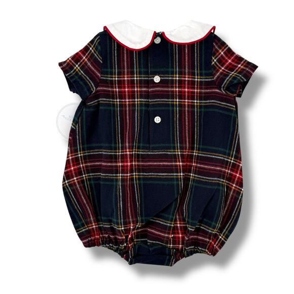 Edgehill Collection Tartan Plaid Flannel Bubble Romper Baby Boy Size 6 Months - Picture 4 of 5